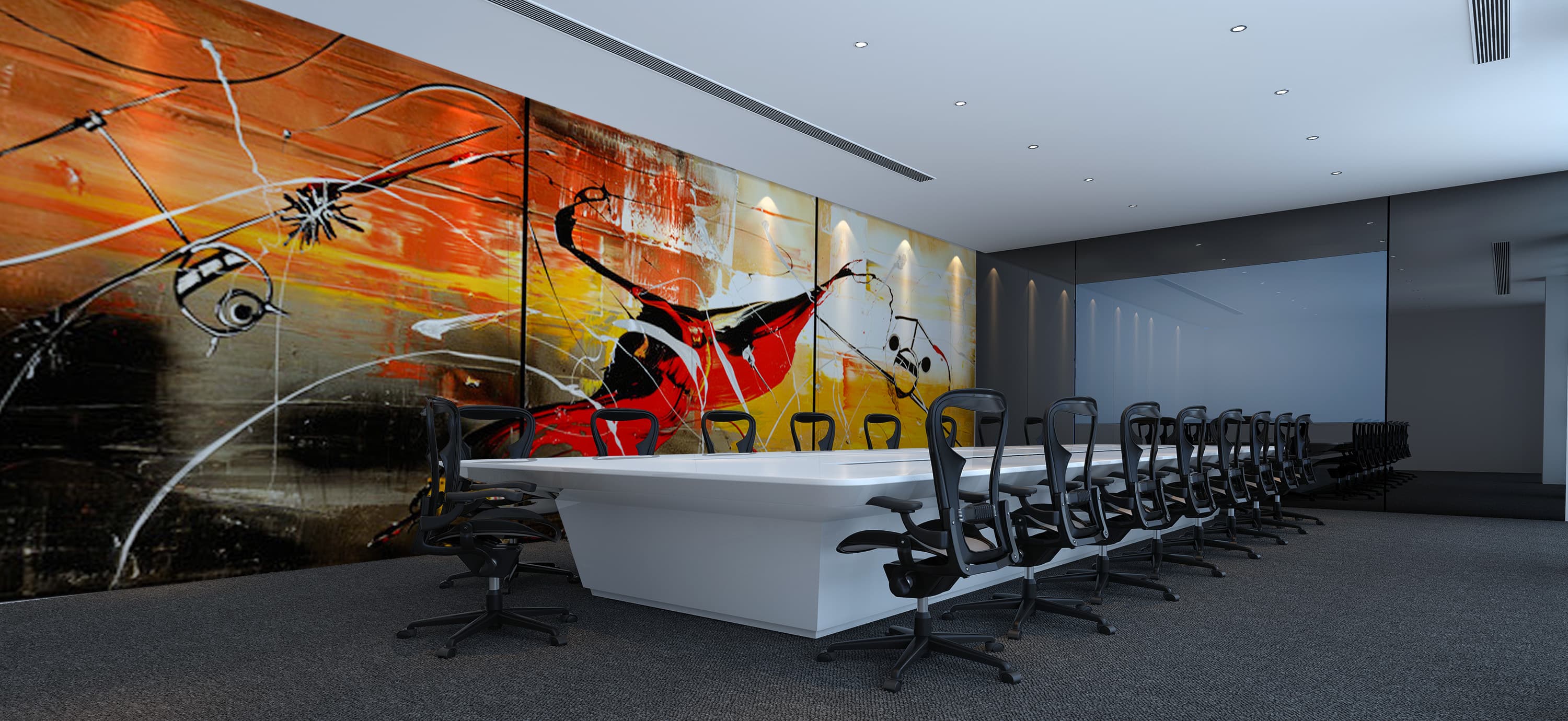 MURALE JAZZ AIRLINE CONFERENCE ROOM