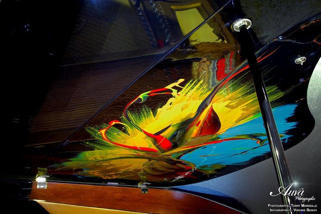 GRAND PIANO PSTEINWAY AINTED BY LISABEL